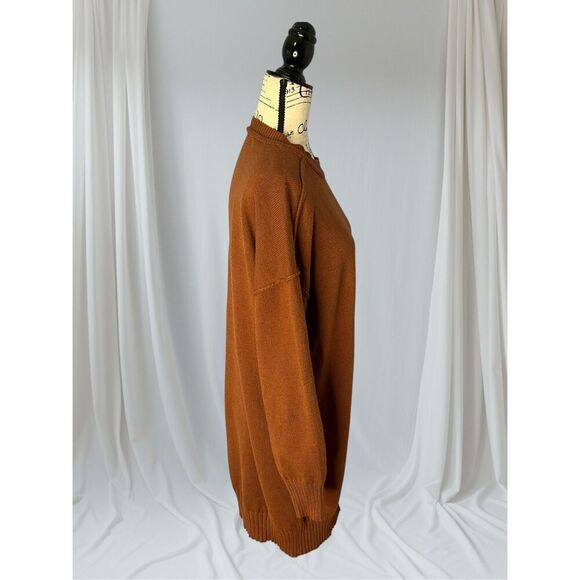 143 Story by Line Up Women’s M Crewneck LS Tunic Top in Pumpkin - Picture 2 of 11